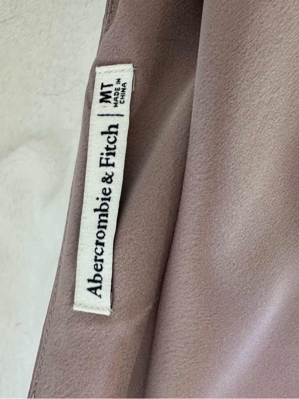 Abercrombie Mauve Satin Slip Dress with Cowl Neck - Picture 3 of 3